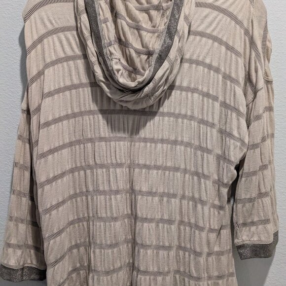 Anthropologie Tiny - Hooded Snap-Up Light Jacket Metallic Weave - Medium - Picture 7 of 8